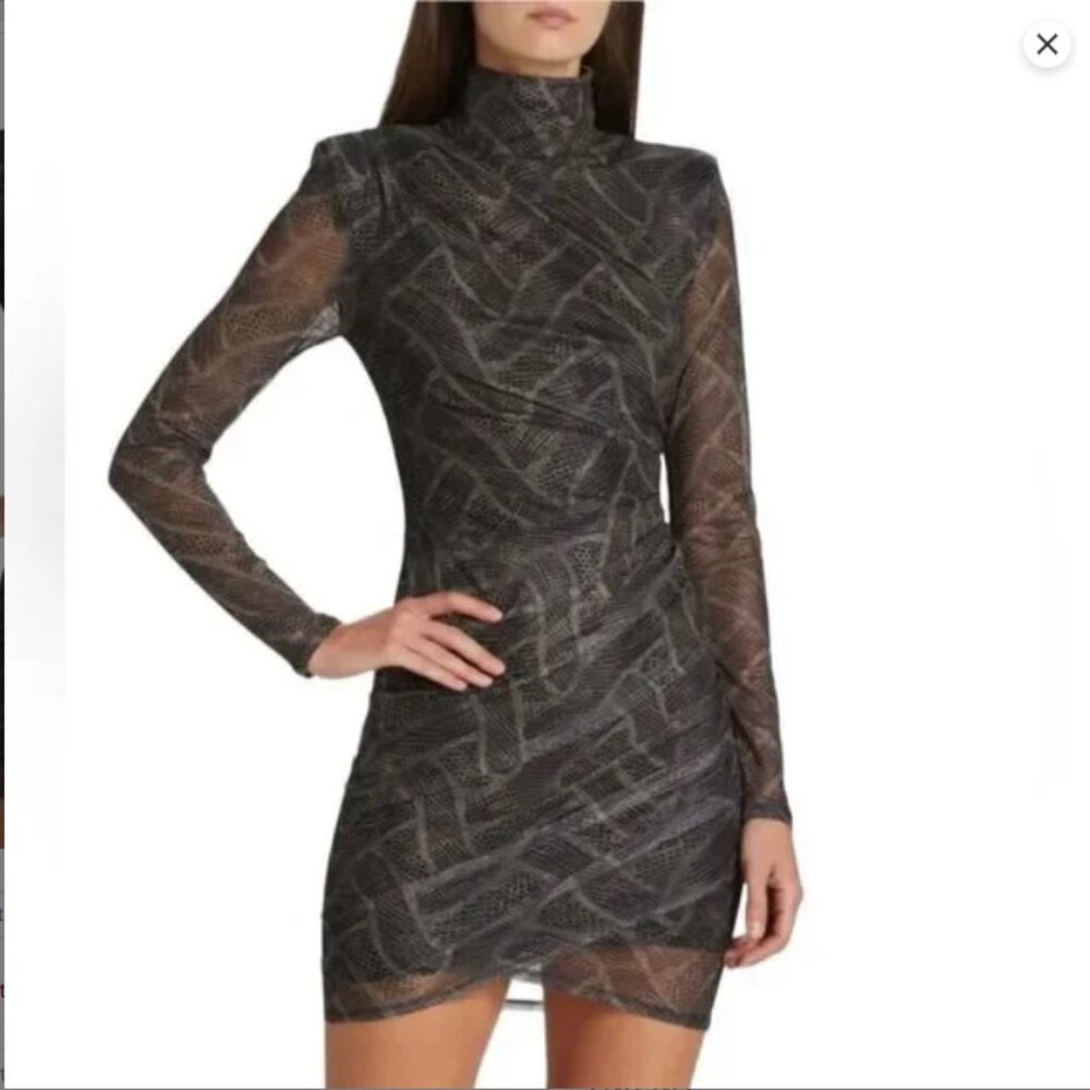 Cinq a Sept Marlene Womens Chiffon Printed Sheath Dress size 6